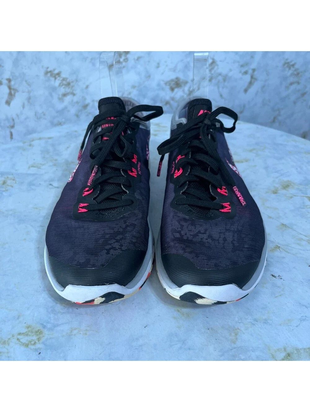 Nike Flex Supreme TR 4 Women's Size 8 Running Shoes Black Pink Floral Sneakers